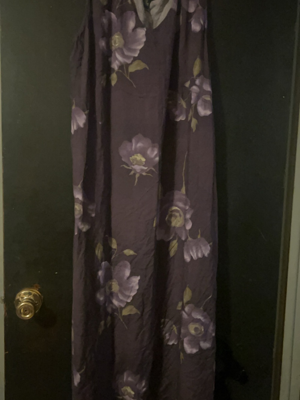 Purple Floral Maxi dress - Flowing Women's